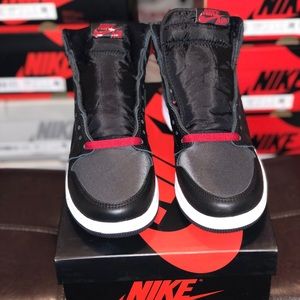 Jordan 1 High Black Satin Gym Red